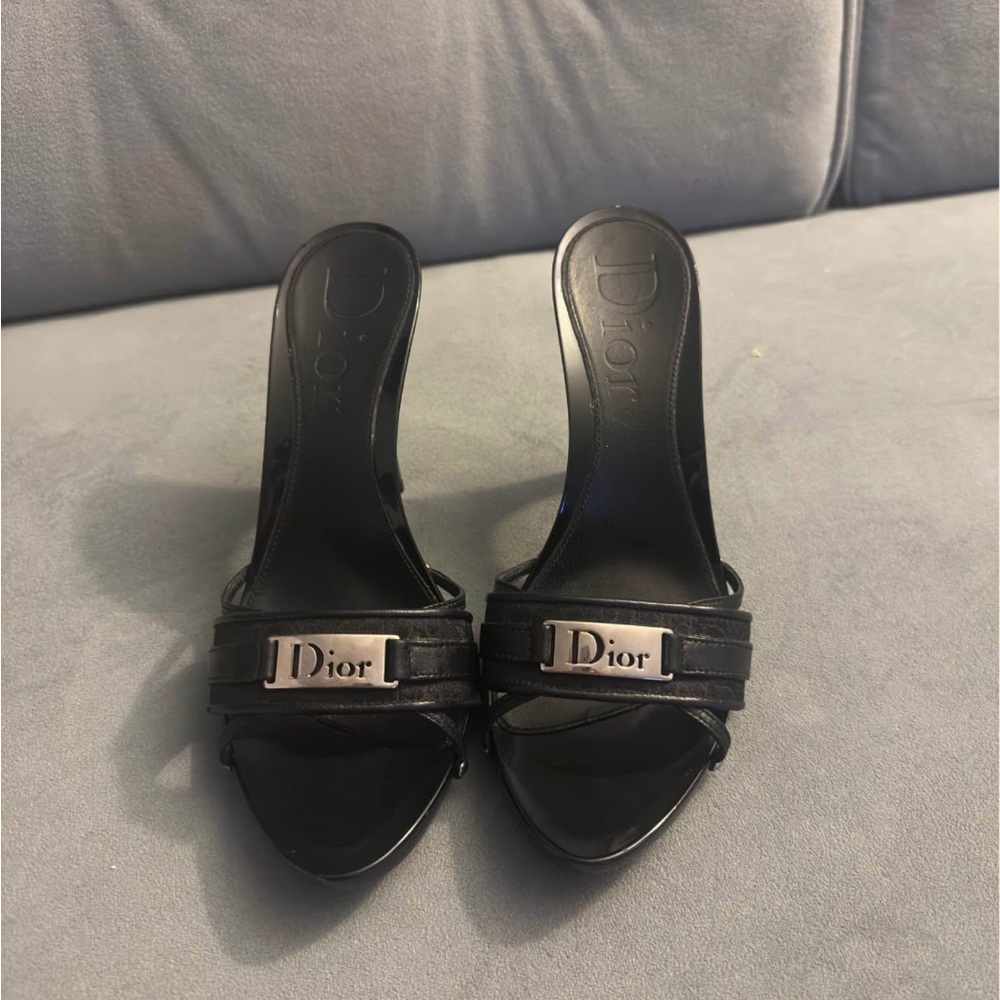 Dior Black Heeled Sandals